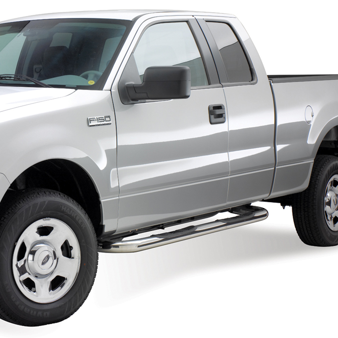 E-Series 3 Round Nerf Bars ON TRUCK